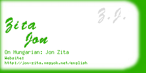 zita jon business card